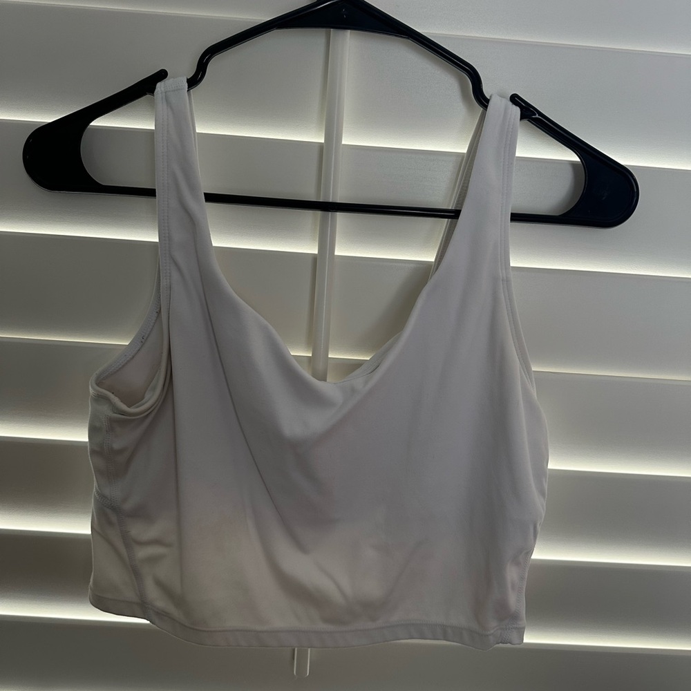 White Cropped Tank Top